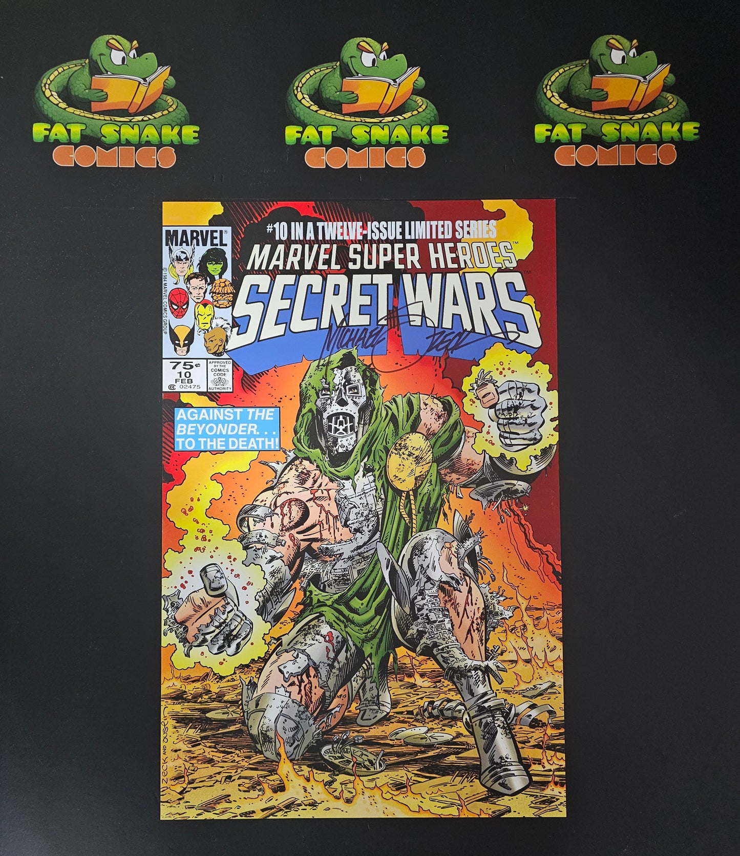 Mike Zeck's Marvel Super-Heroes Secret Wars (1984) #10 Signed Colored Print