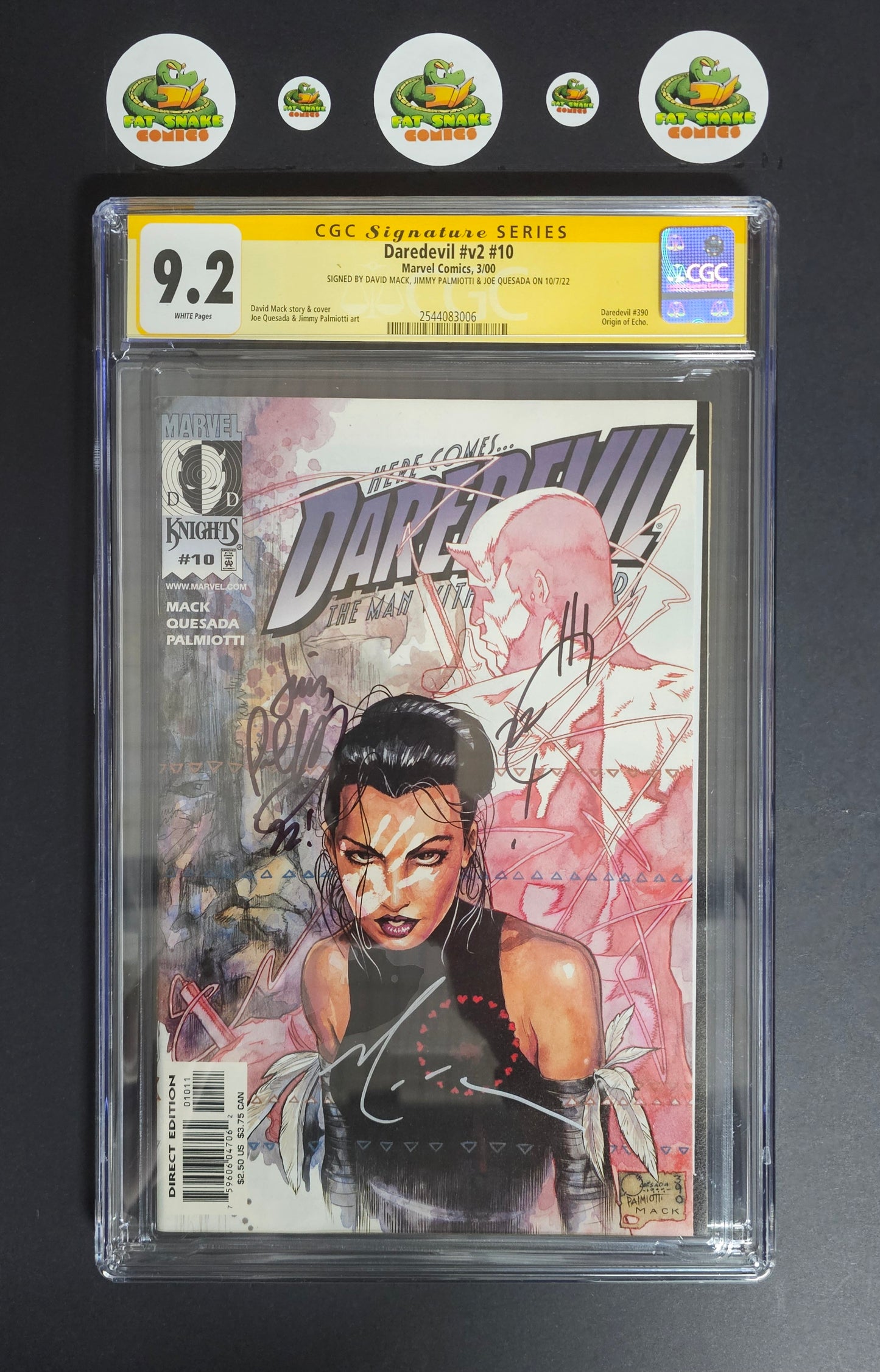 Daredevil (2000) #10 CGC 9.2 WP SS x 3