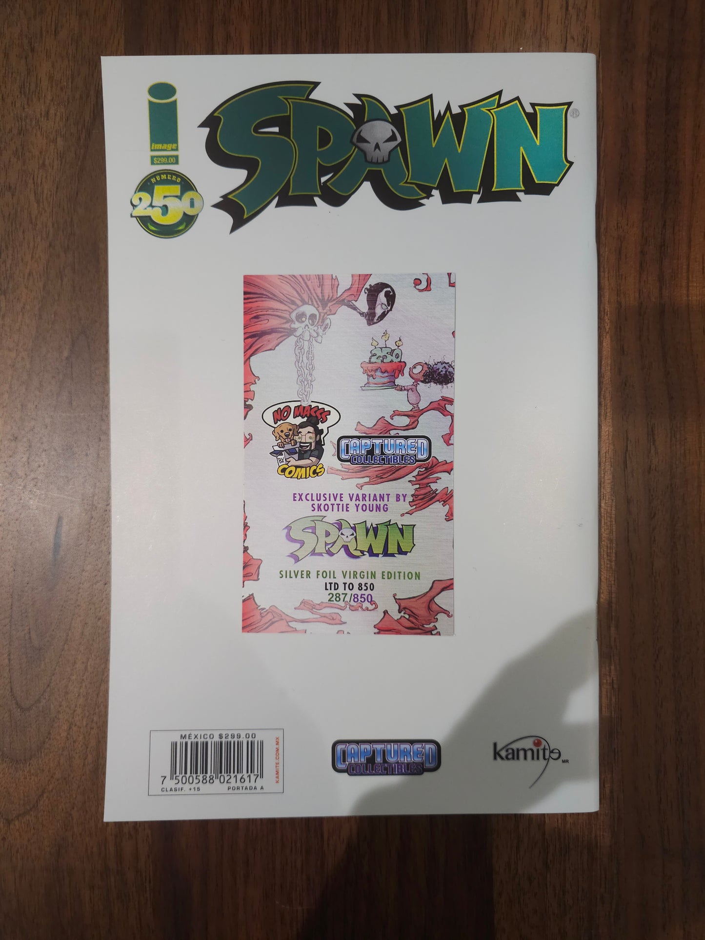 Spawn #250 Silver Foil "Virgin" Mexican Edition