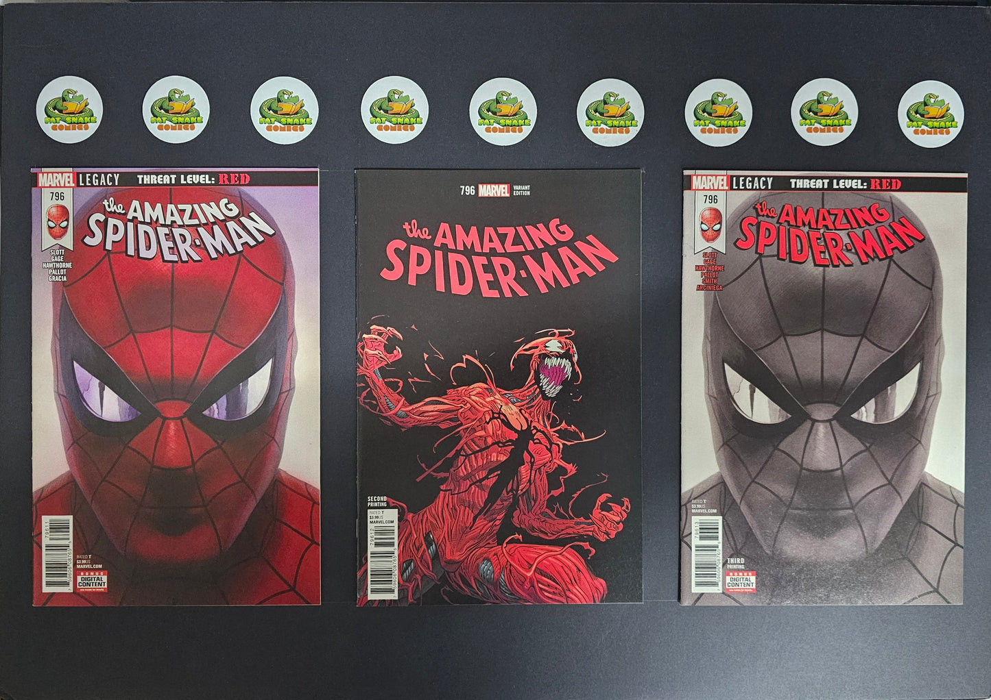 Amazing Spider-Man (2018) #796 1st, 2nd & 3rd Print Set