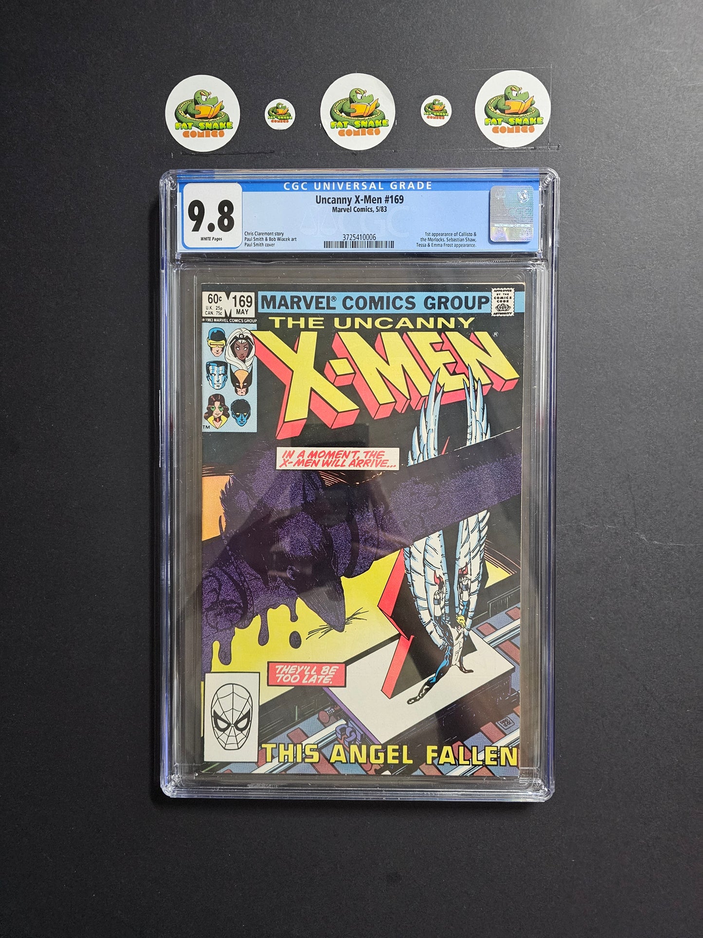 Uncanny X-Men (1983) #169 CGC 9.8 WP 1st Appeance of Callisto & Morlocks