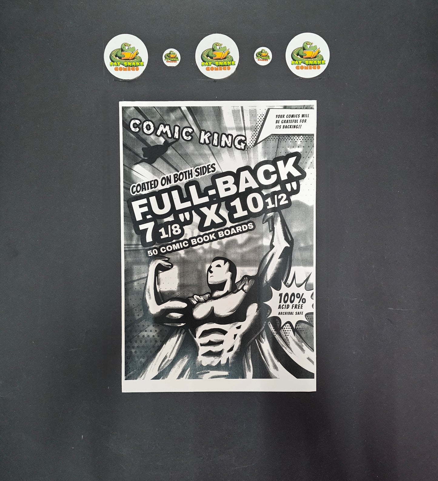 Comic King 7-1/8" Acid-Free Full-Back Boards
