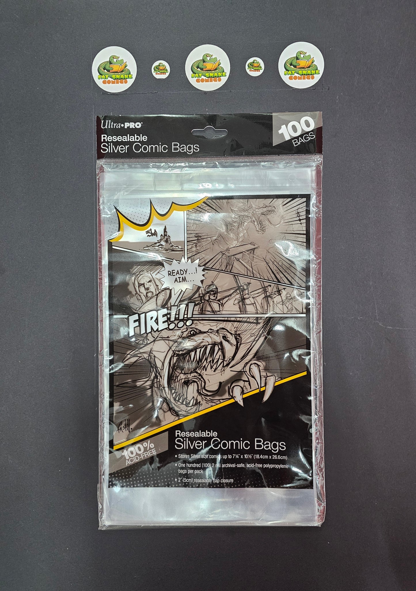 Ultra-Pro 7-1/4" x 10-1/2" Resealable Silver Comic Bags