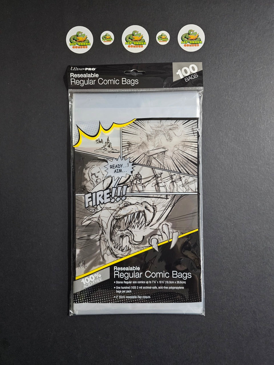 Ultra-Pro 7-1/8" x 10-1/2" Resealable Regular Comic Bags
