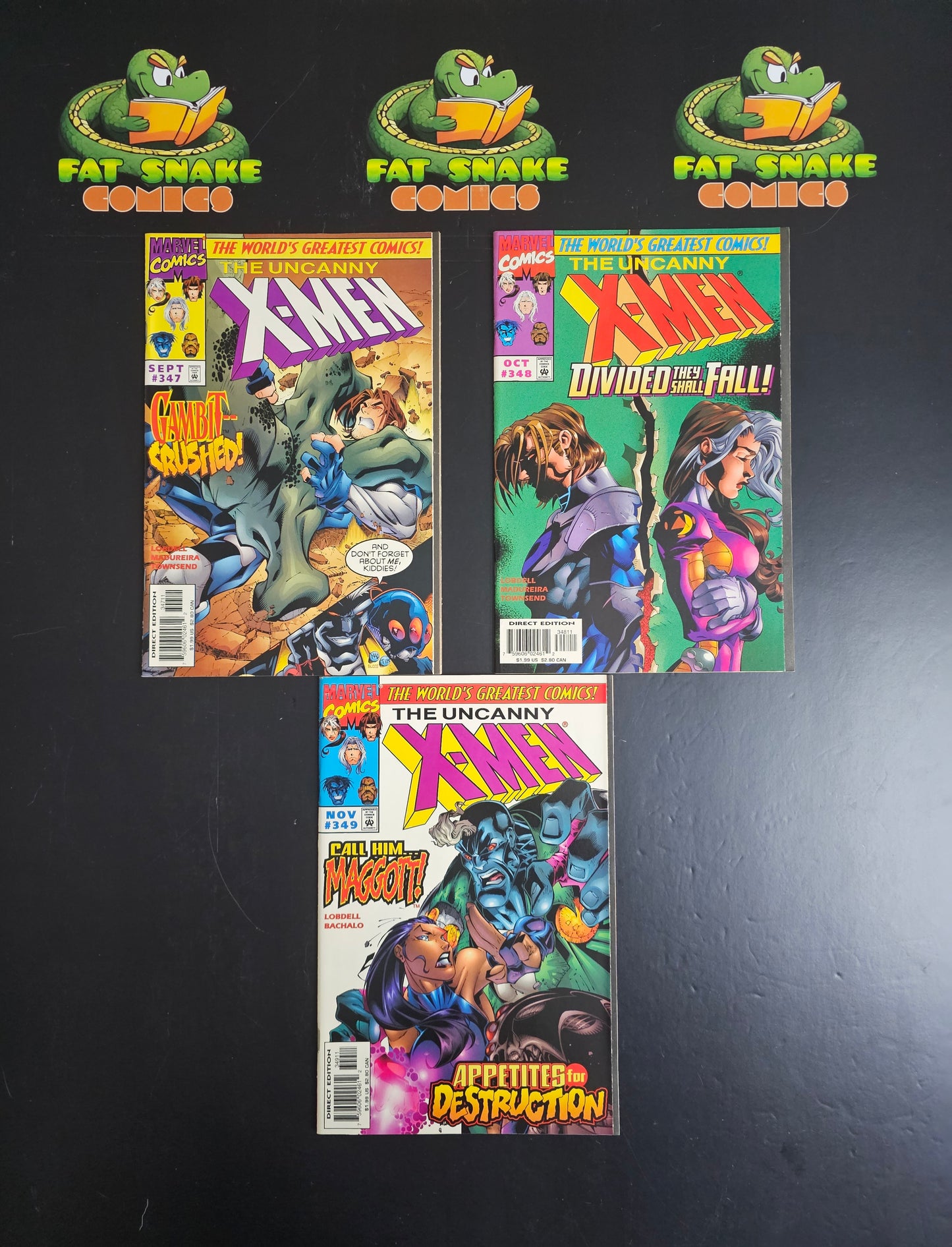 Uncanny X-Men (1997) #347 to #349 High Grade