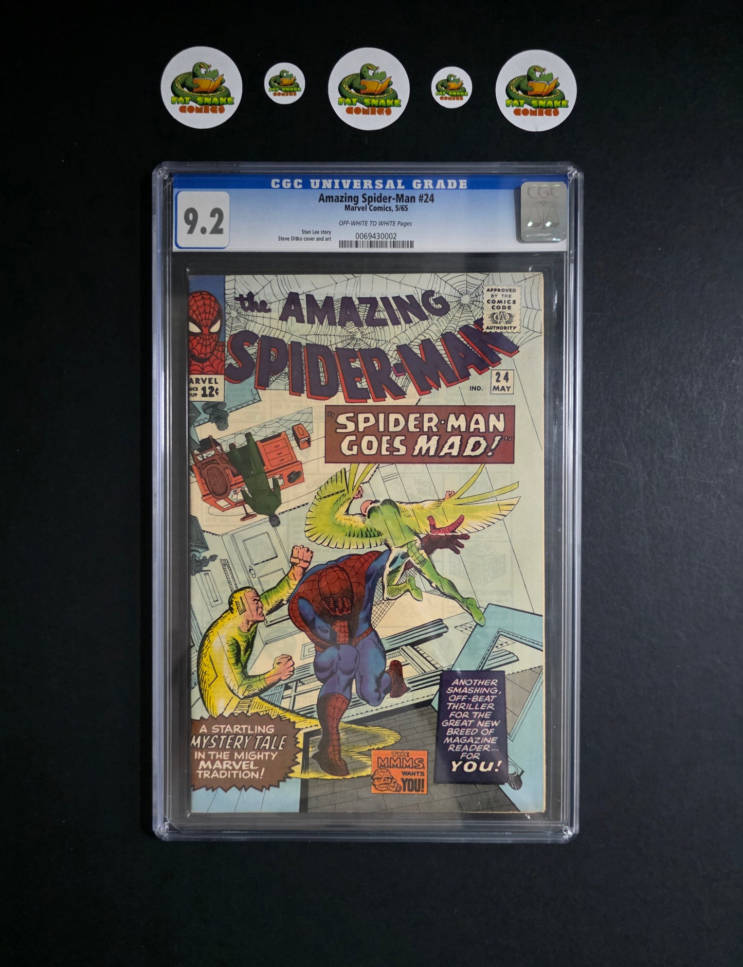 Amazing Spider-Man (1965) #24 CGC 9.2 OWWP