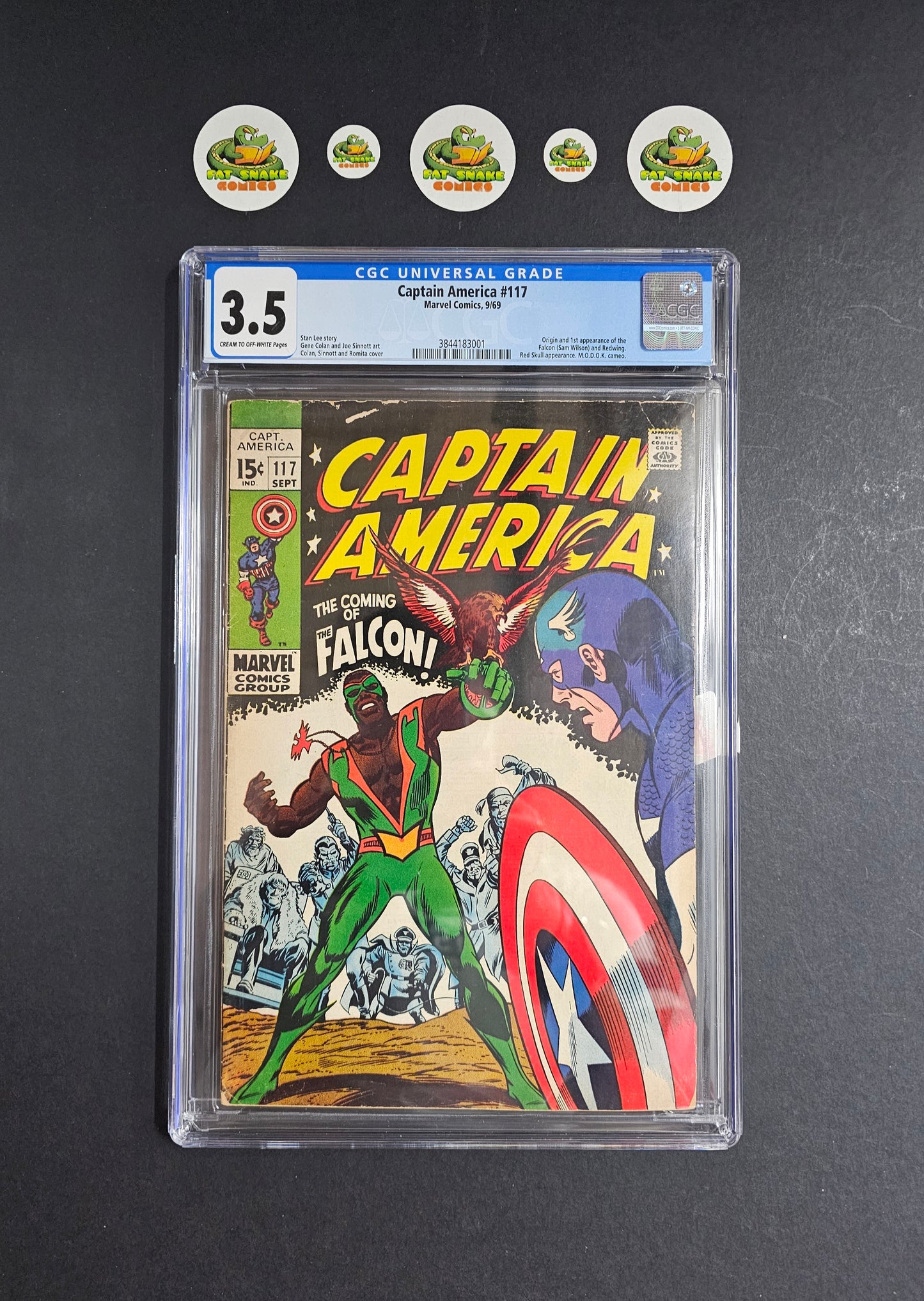 Captain America (1969) #117 1st Appearance of Falcon (Sam Wilson) & Redwing