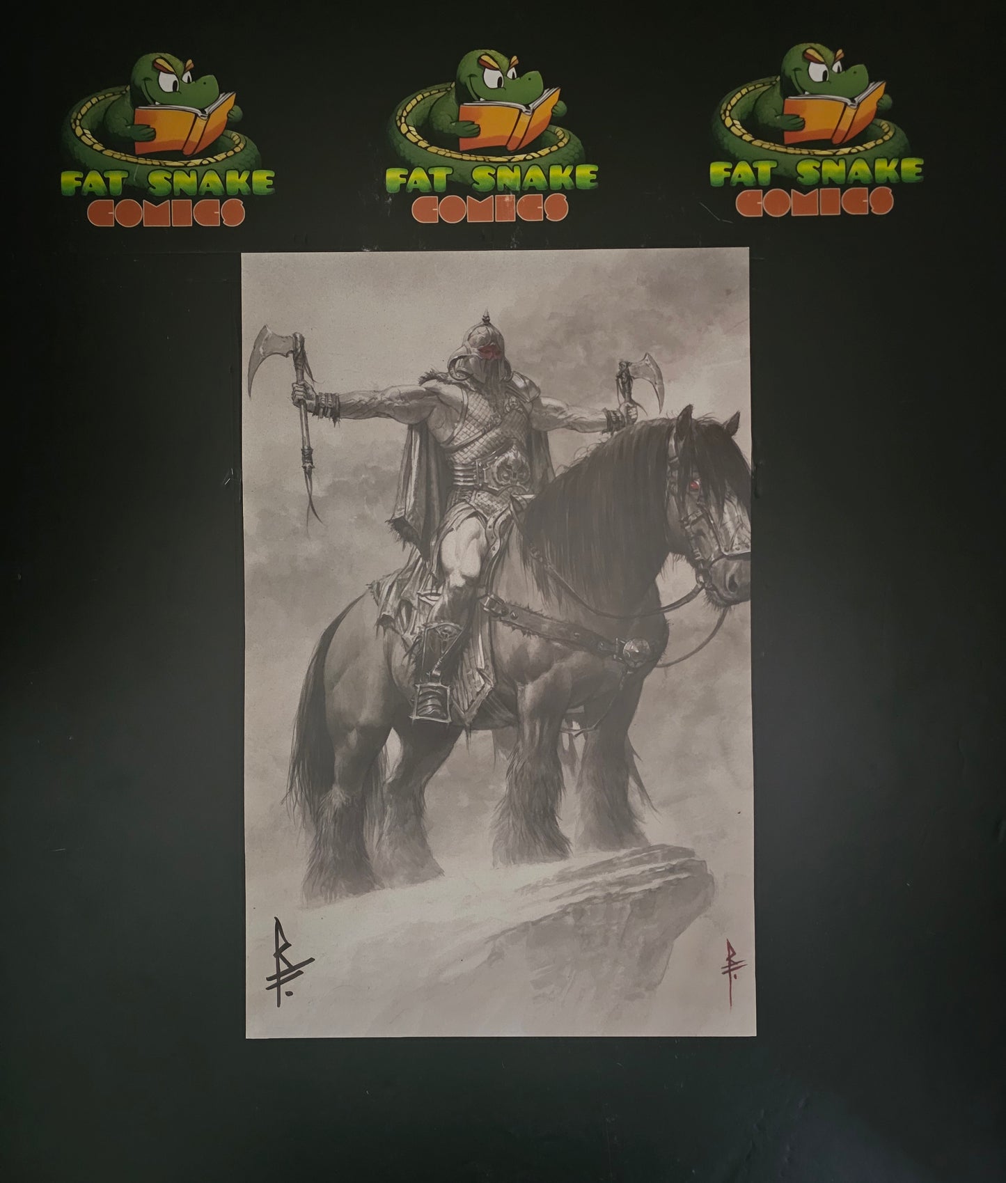 Death Dealer (Signed) Art Print by Riccardo Federici