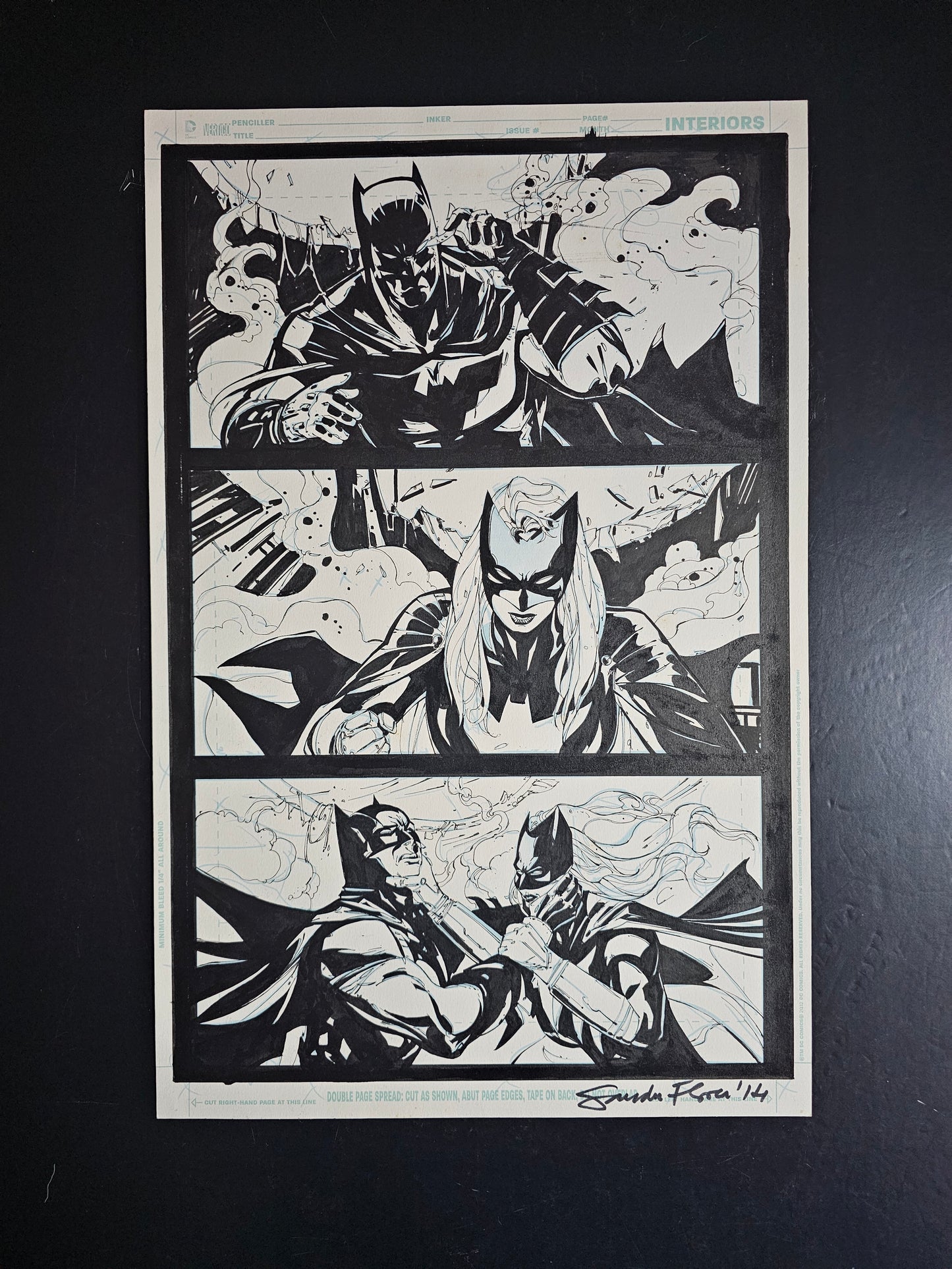 Batwoman N52 Original Art Page by Sandru Florea