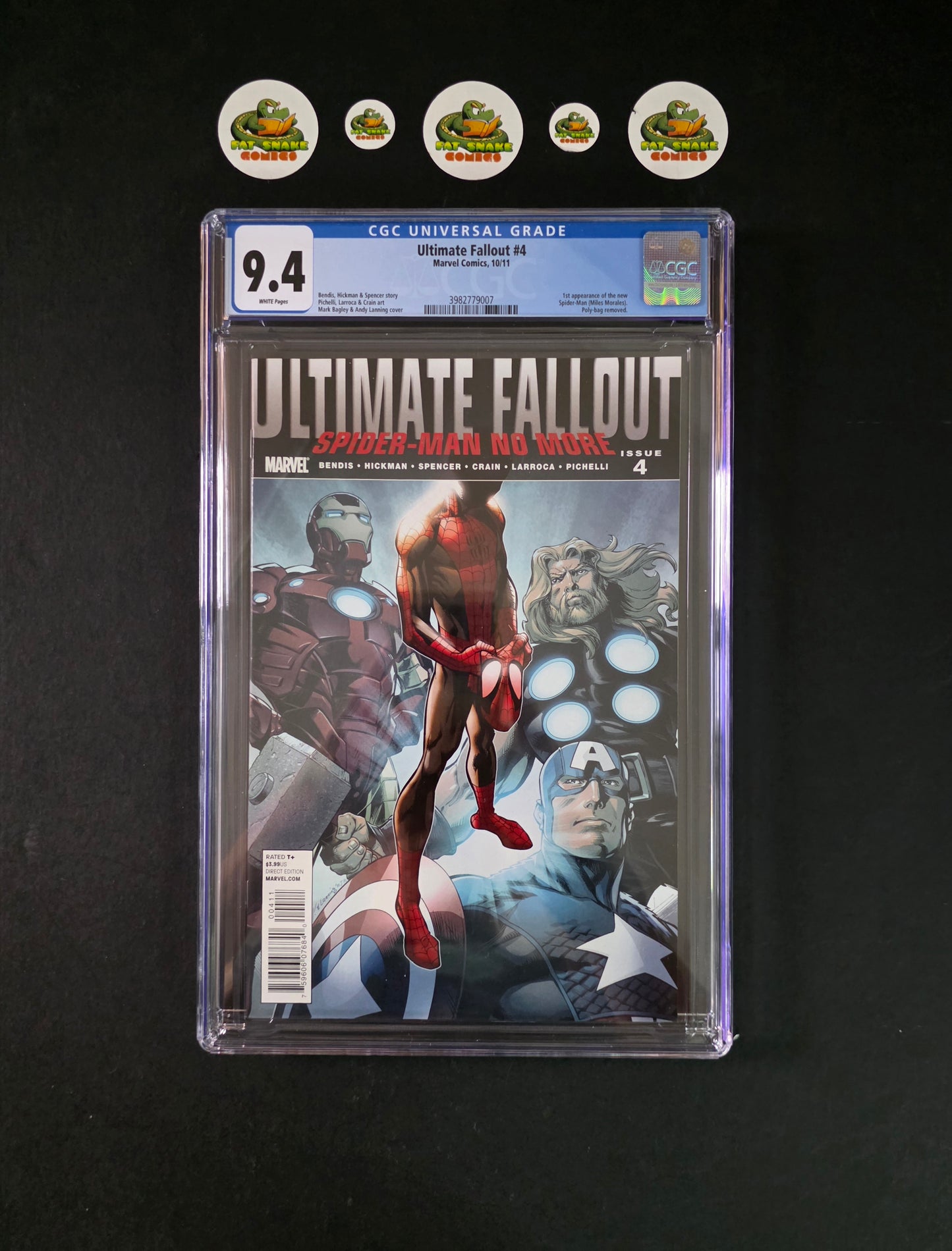 Ultimate Fallout (2011) CGC 9.4 WP 1st Appearance of New Spider-Man (Miles Morales)