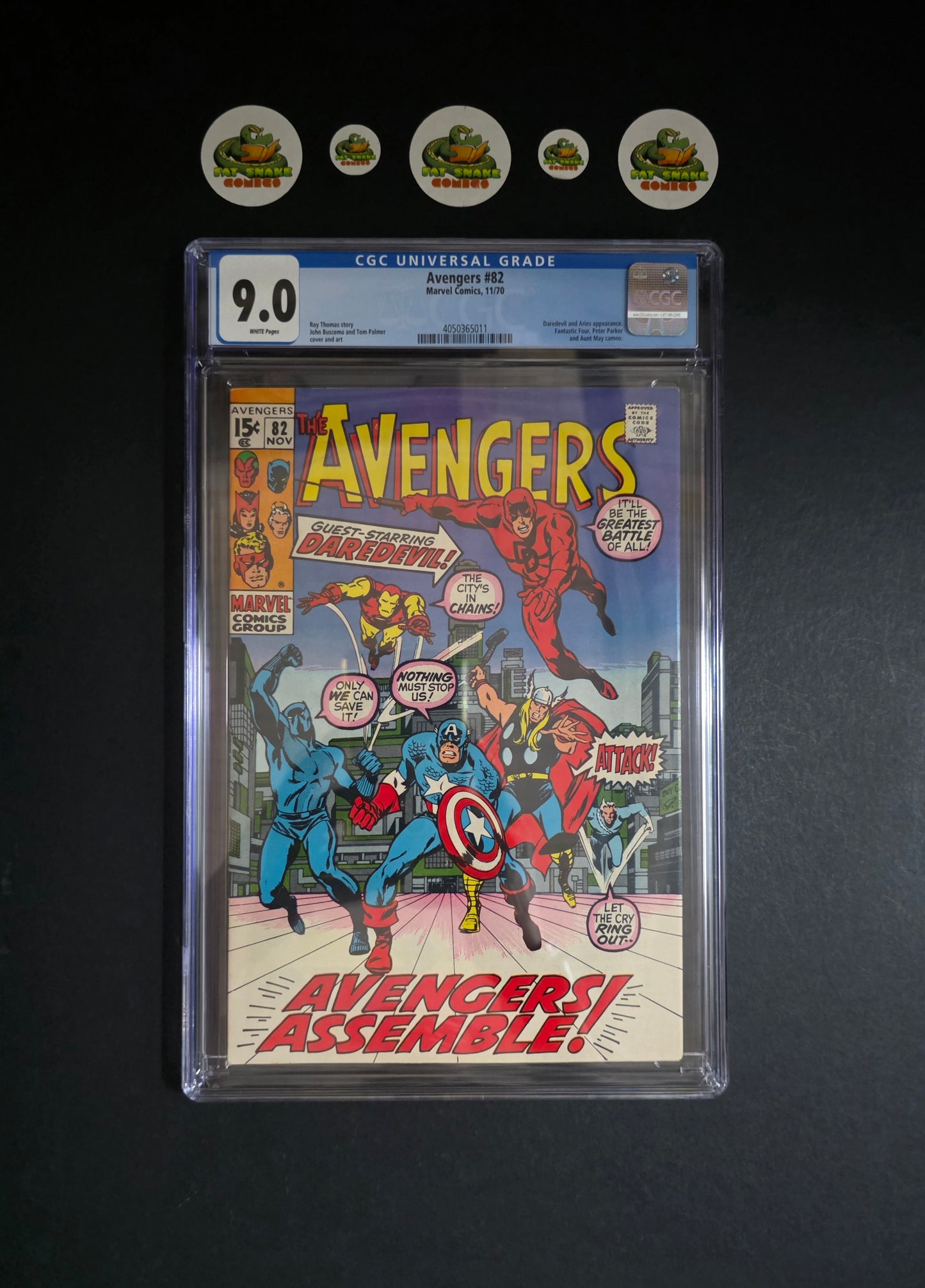 Avengers (1970) #82 CGC 9.0 White Pages