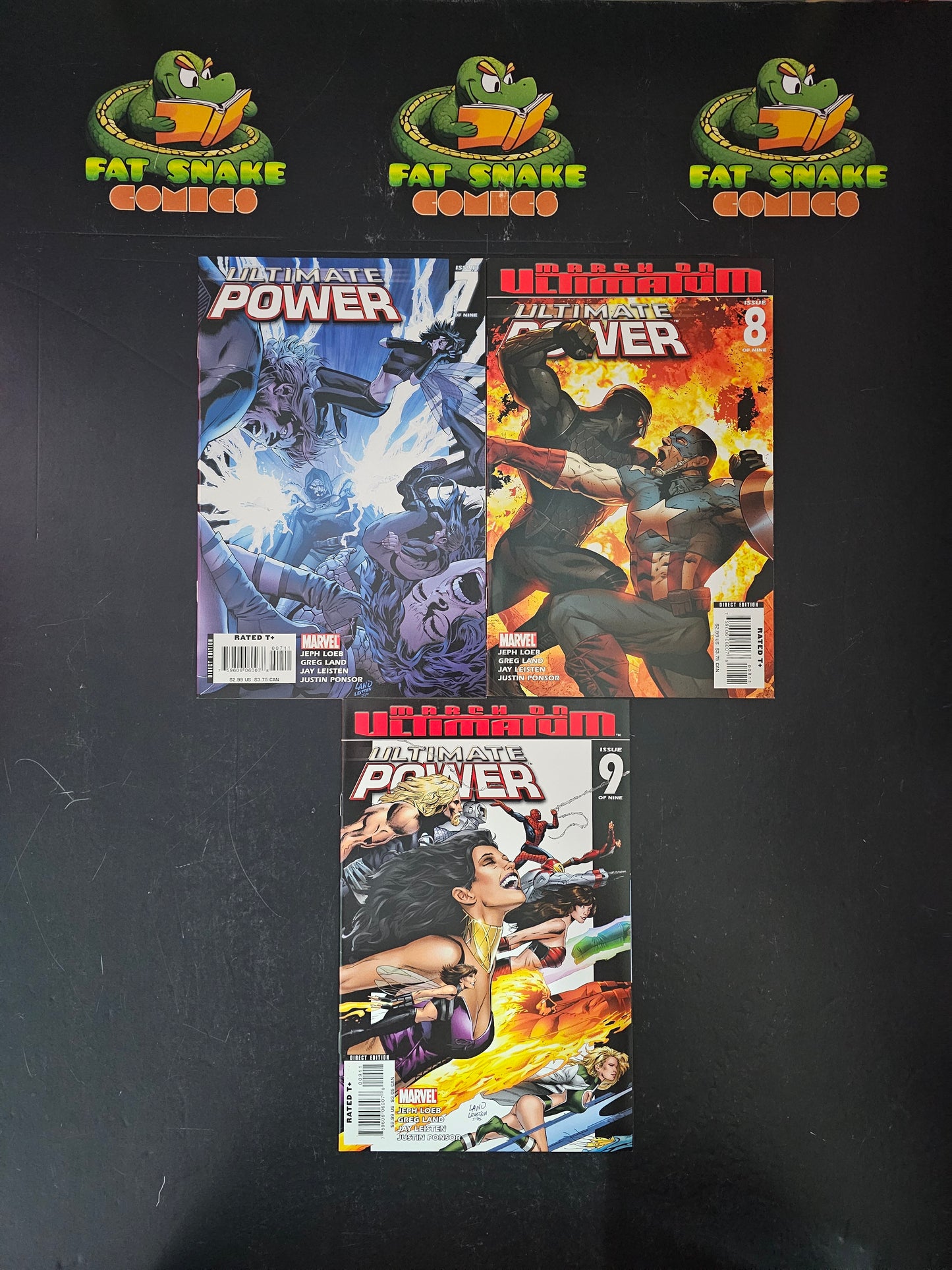Ultimate Power (2008l6) #1-#9 Complete Run + Variant
