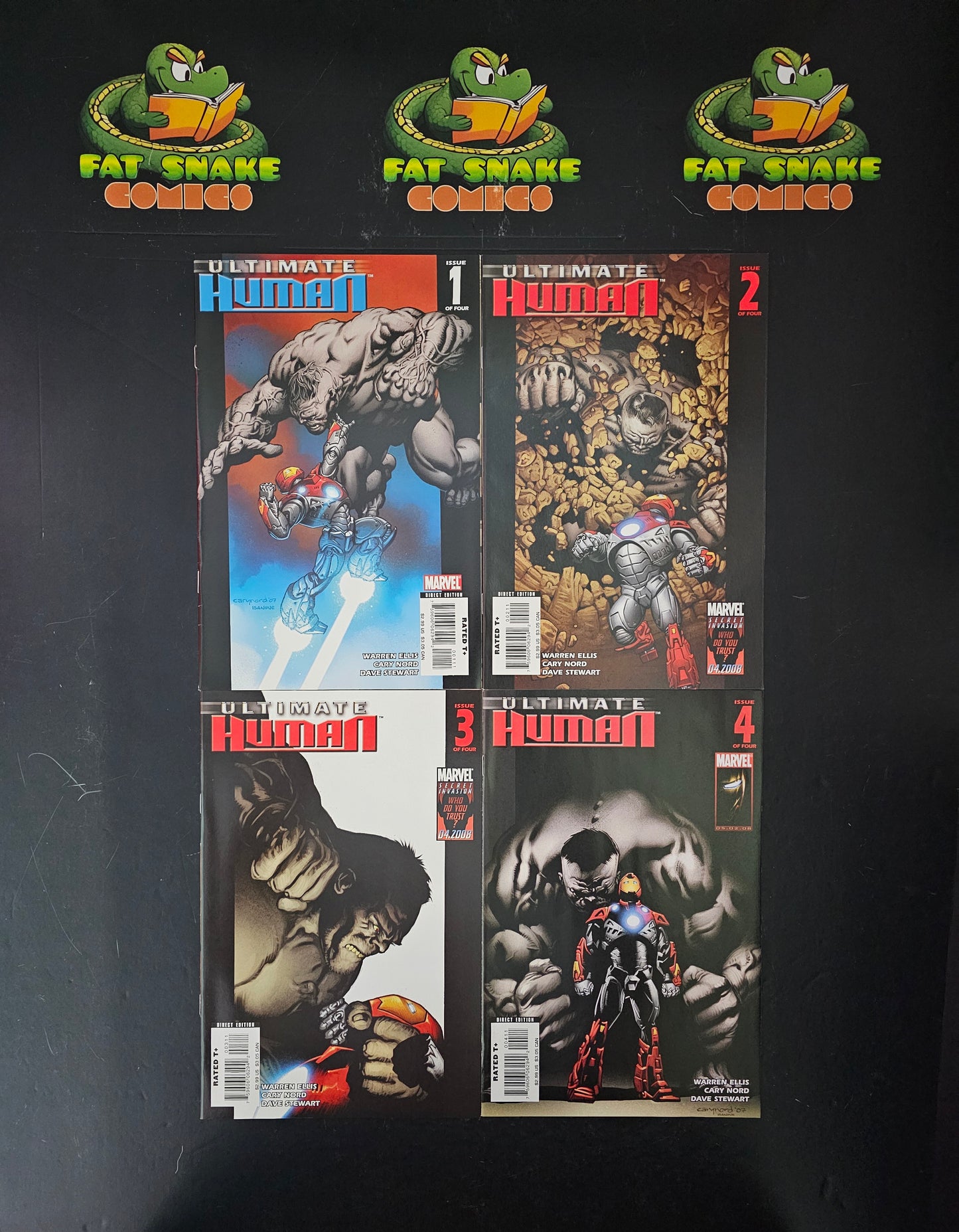 Ultimate Human (2008) #1-#4 Complete Run High Grade