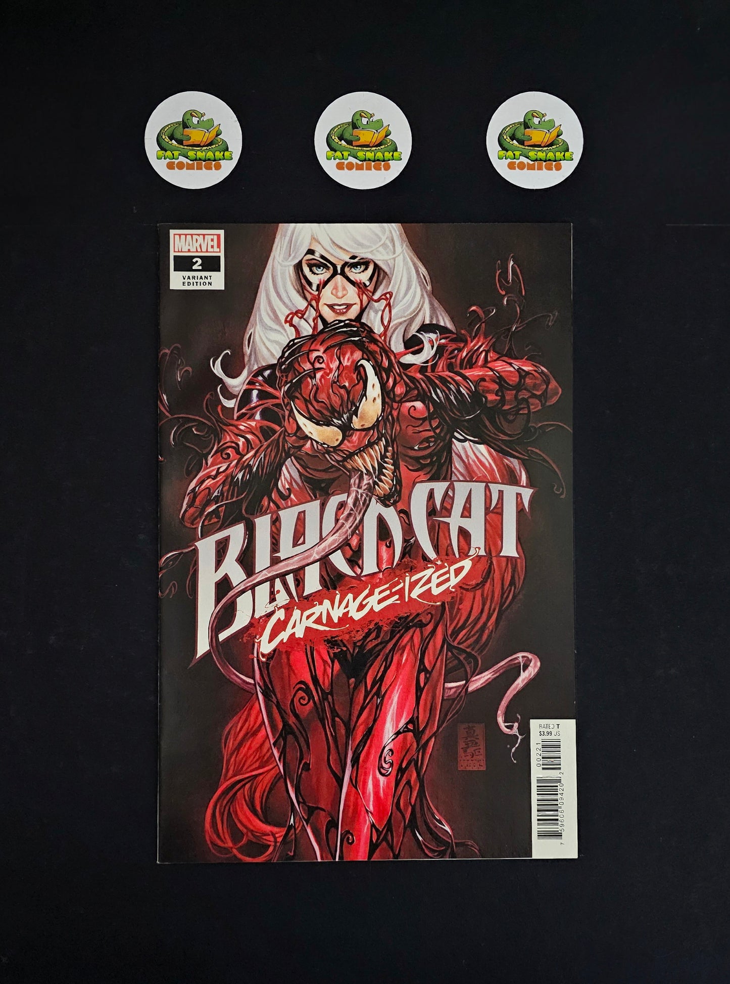 Black Cat (2020) #2: Mark Brooks "Carnage-ized" Trade Dress