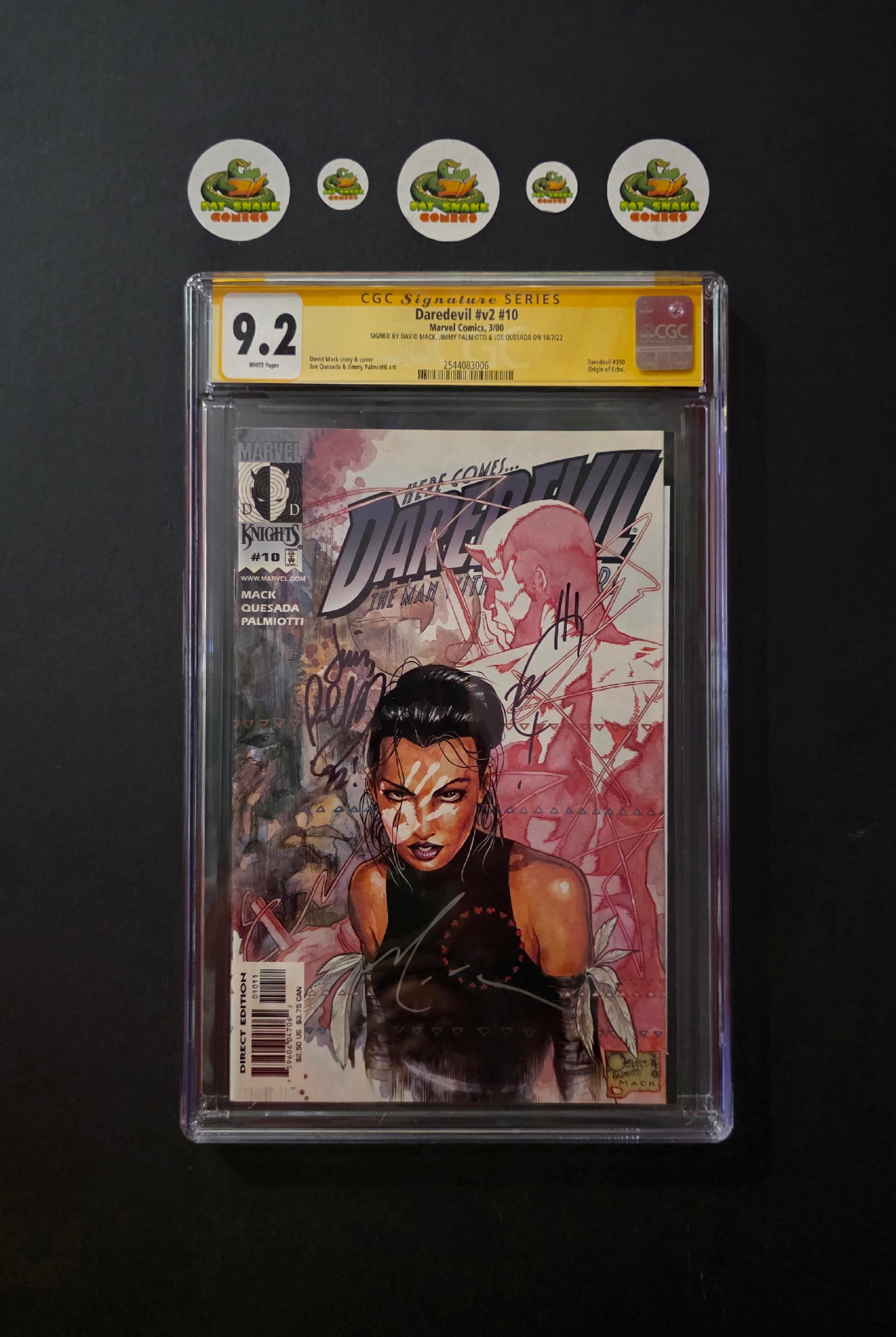 Daredevil (2000) #10 CGC 9.2 WP SS x 3