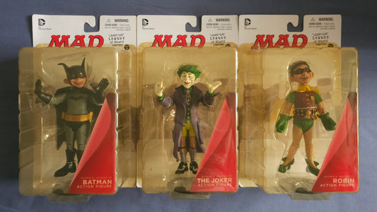 HTF "Just-Us" League of Stupid Heroes Batman Robin & Joker set (Series 3)