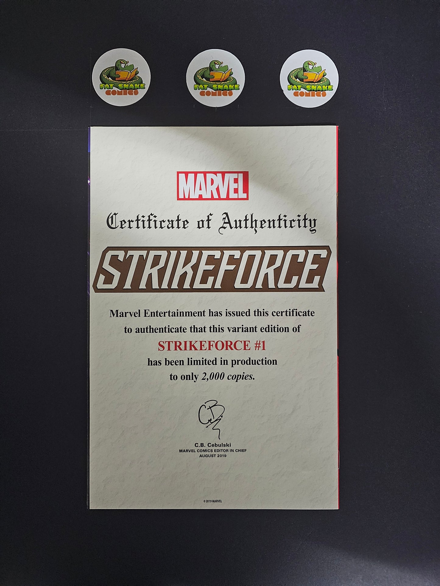 Strikeforce (2019) #1 NYCC JTC Negative Space "Virgin"