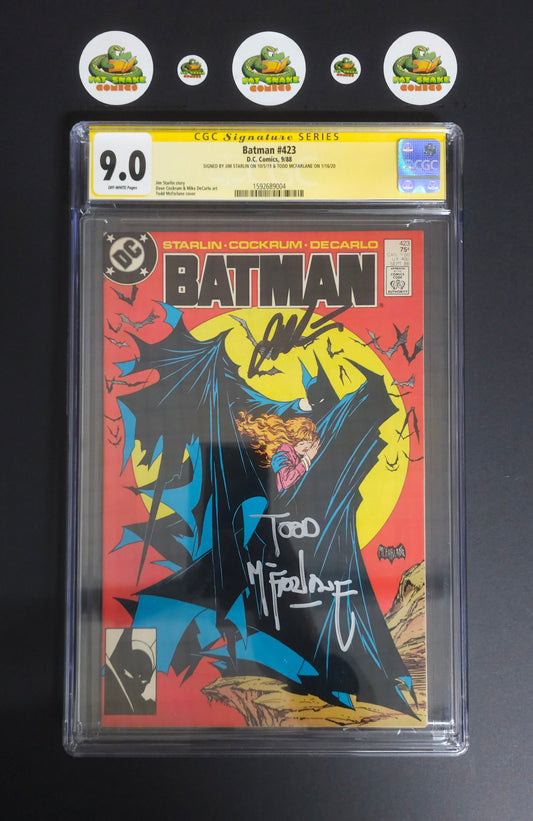 Batman (vol.1) #423 CGC 9.0 Signed by Jim Starlin & Todd McFarlane