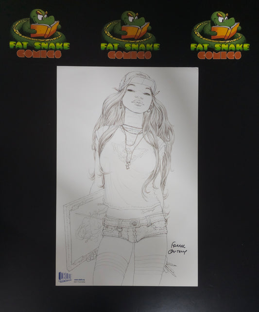Frank Quitely Signed B/W Sketch Print