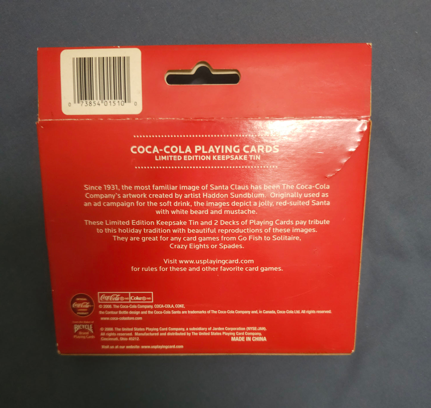 Coca Cola Playing Cards with Tin Container