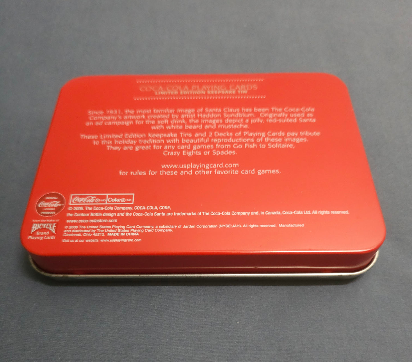 Coca Cola Playing Cards with Tin Container