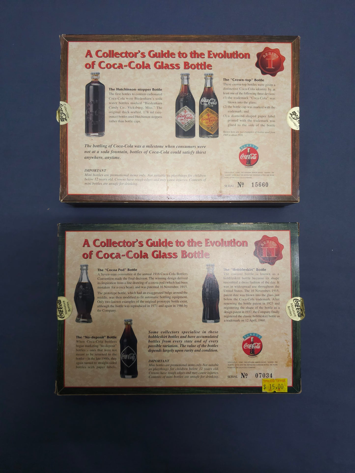 Coca Cola: 2 set of Miniature Coca-Cola bottles