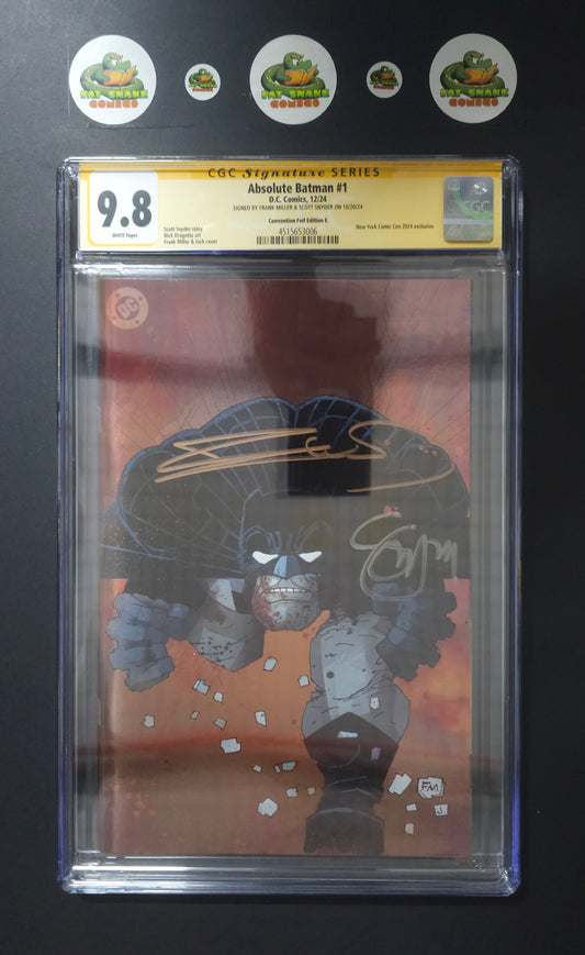 Absolute Batman #01 CGC 9.8 WP Signed by Frank Miller & Scott Snyder