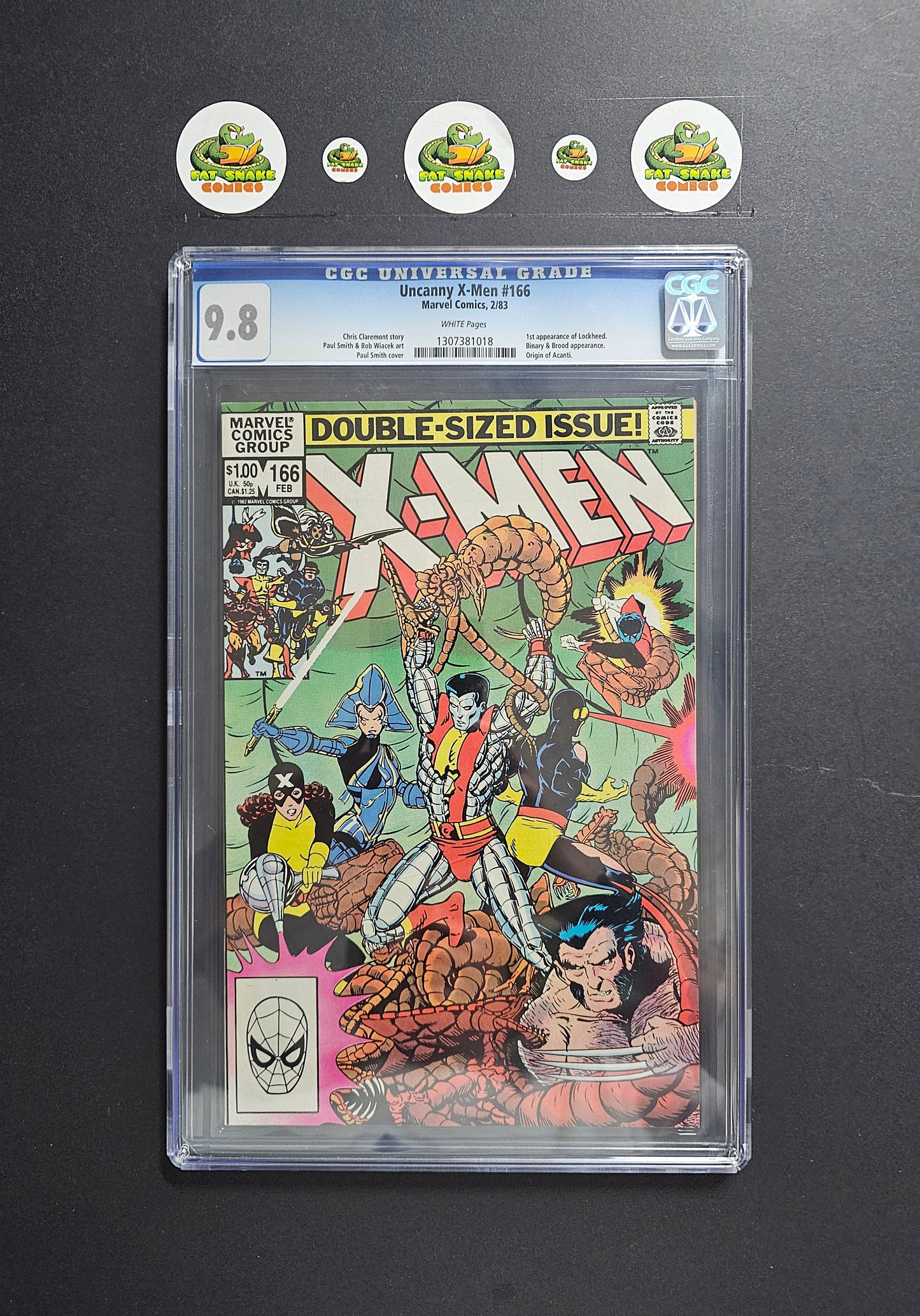 Uncanny X-Men (1983) #166 CGC 9.8 WP 1st Lockheed