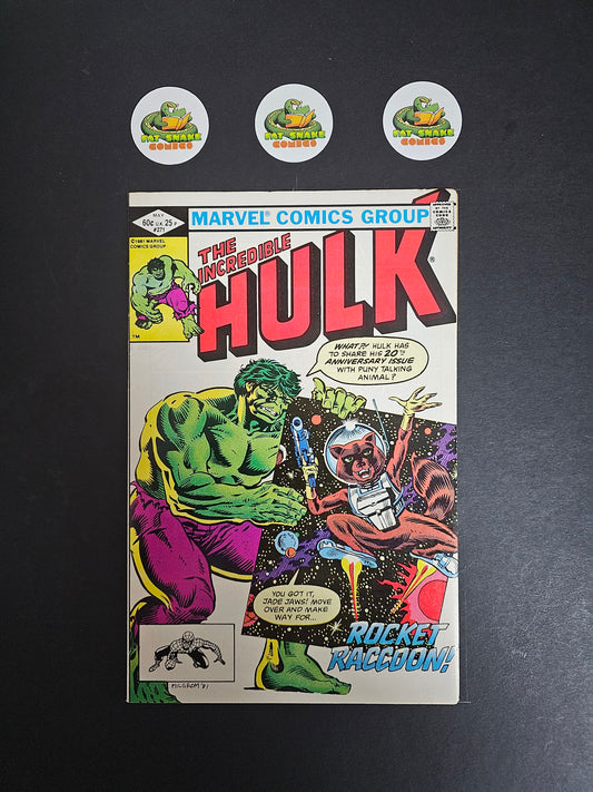 Incredible Hulk (1982) #1 1st comic Appearance of Rocket Raccoon