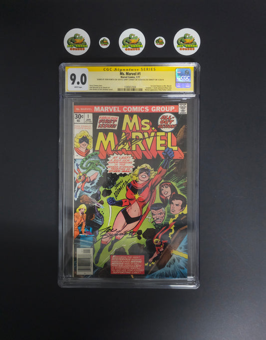 Ms. Marvel (1977) #1, CGC 9.0 Triple Signed 1st Appearance Key Issue