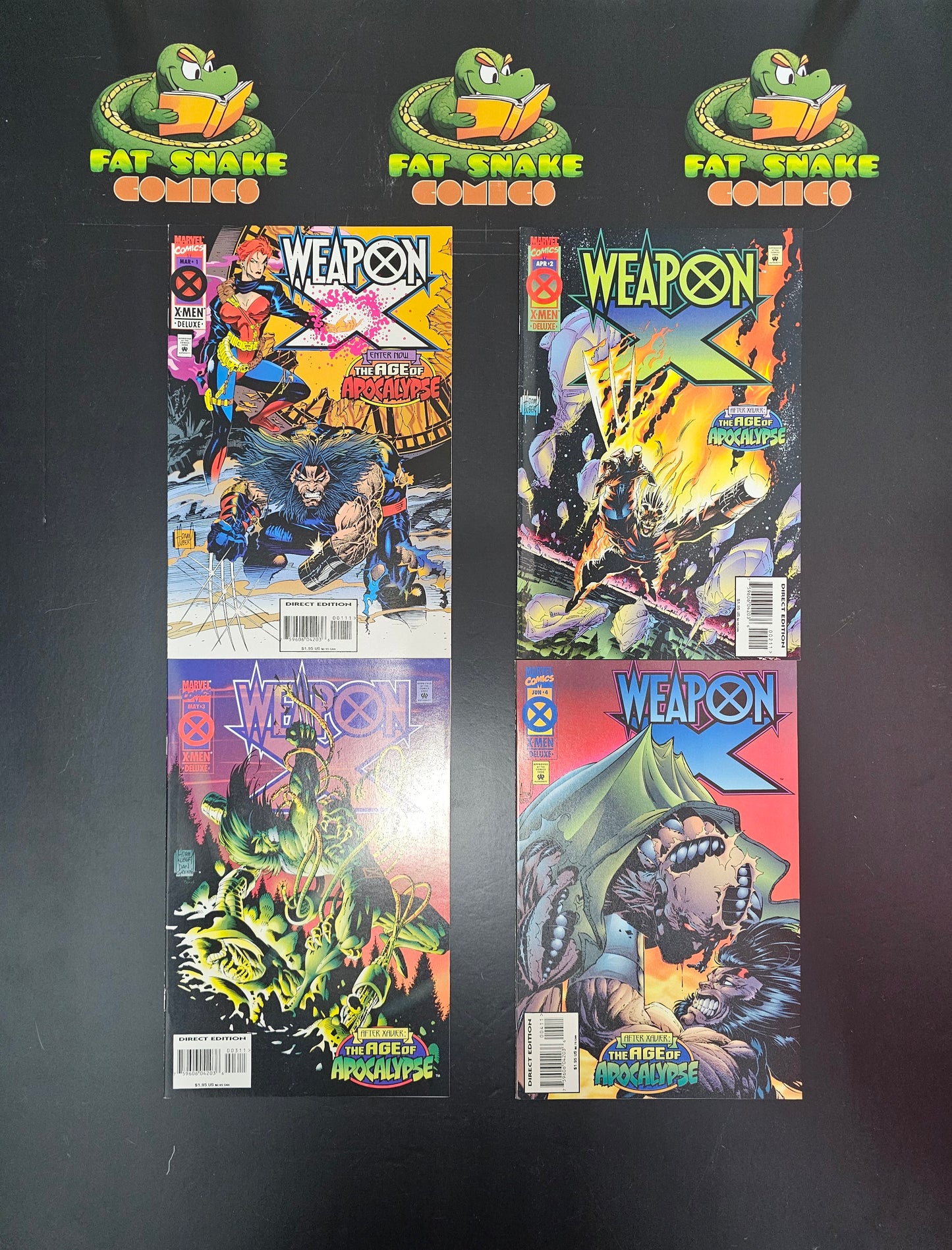 Weapon X (1995) #1 to 4 Complete Run The Age of Apocalypse