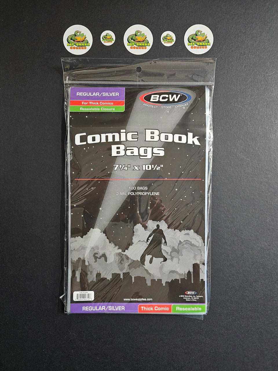 BCW Regular/Silverage 7-1/4" x 10-1/2" Comic Bags