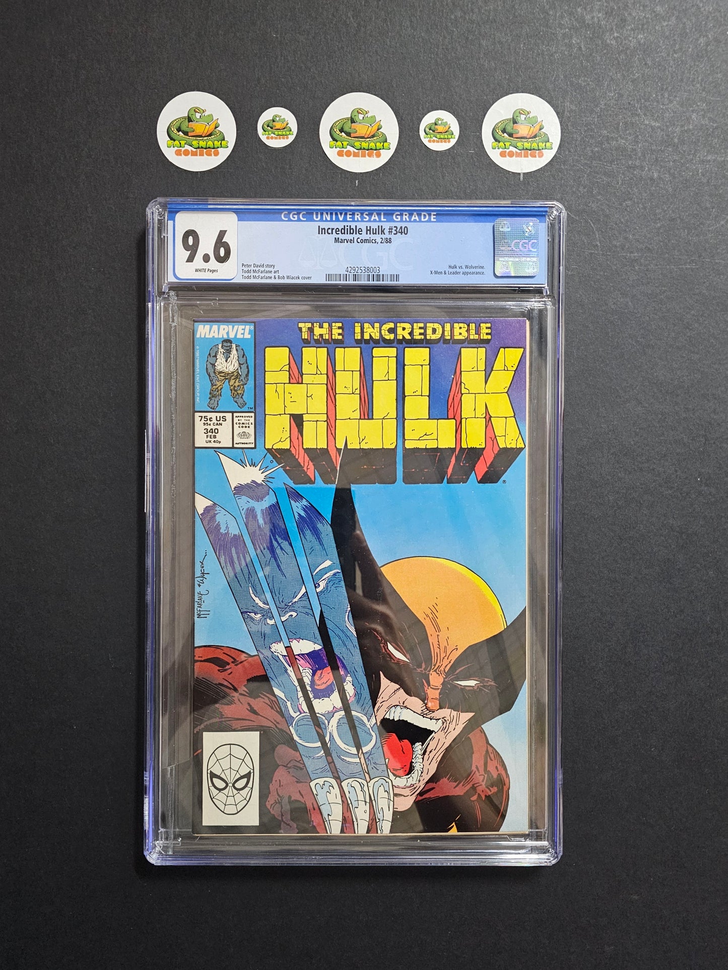 The IncredibleHulk (1988) #340 CGC 9.6 Todd McFarlane