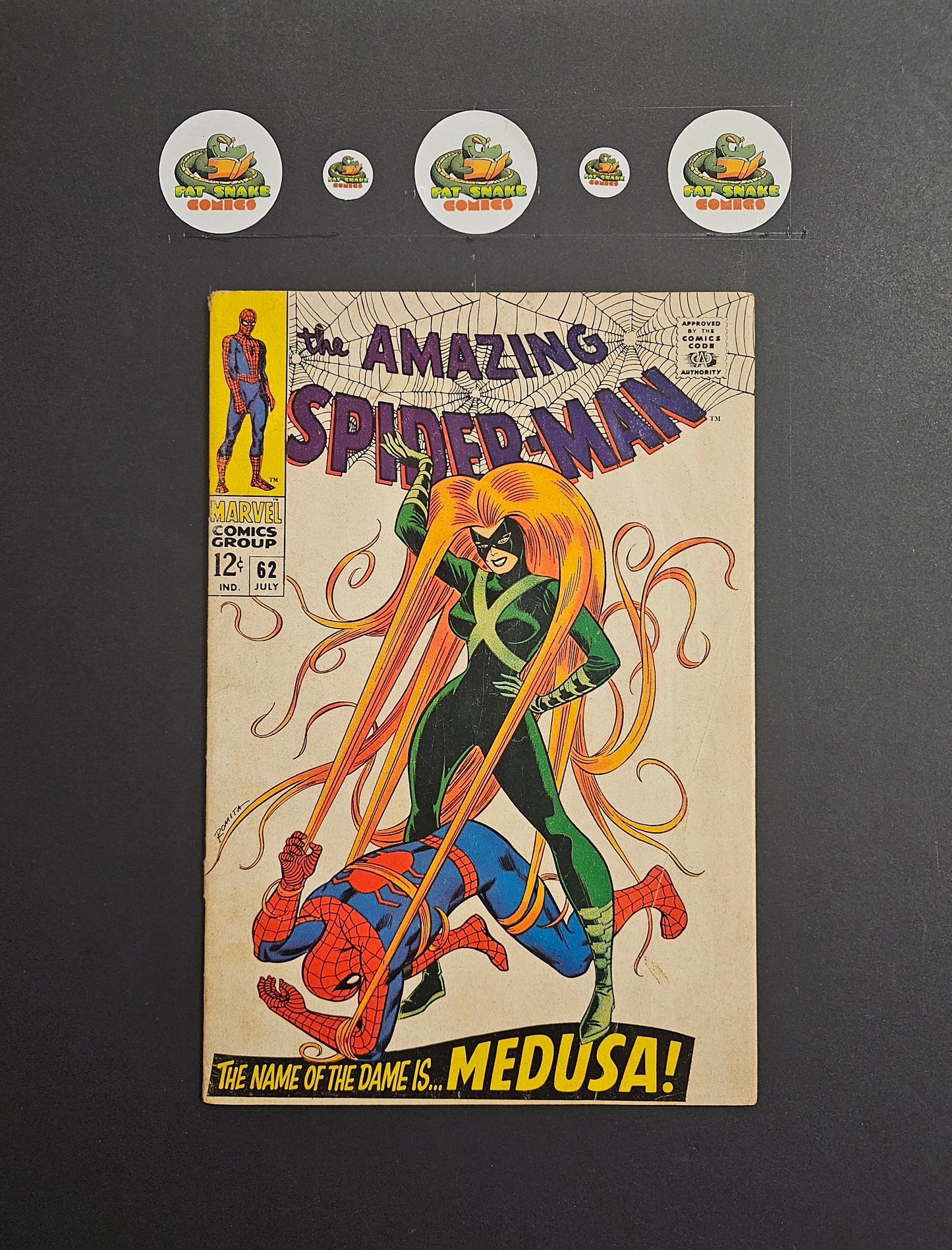 Amazing Spider-Man (Vol.1) #62 Beautiful Medusa Cover Appearance of