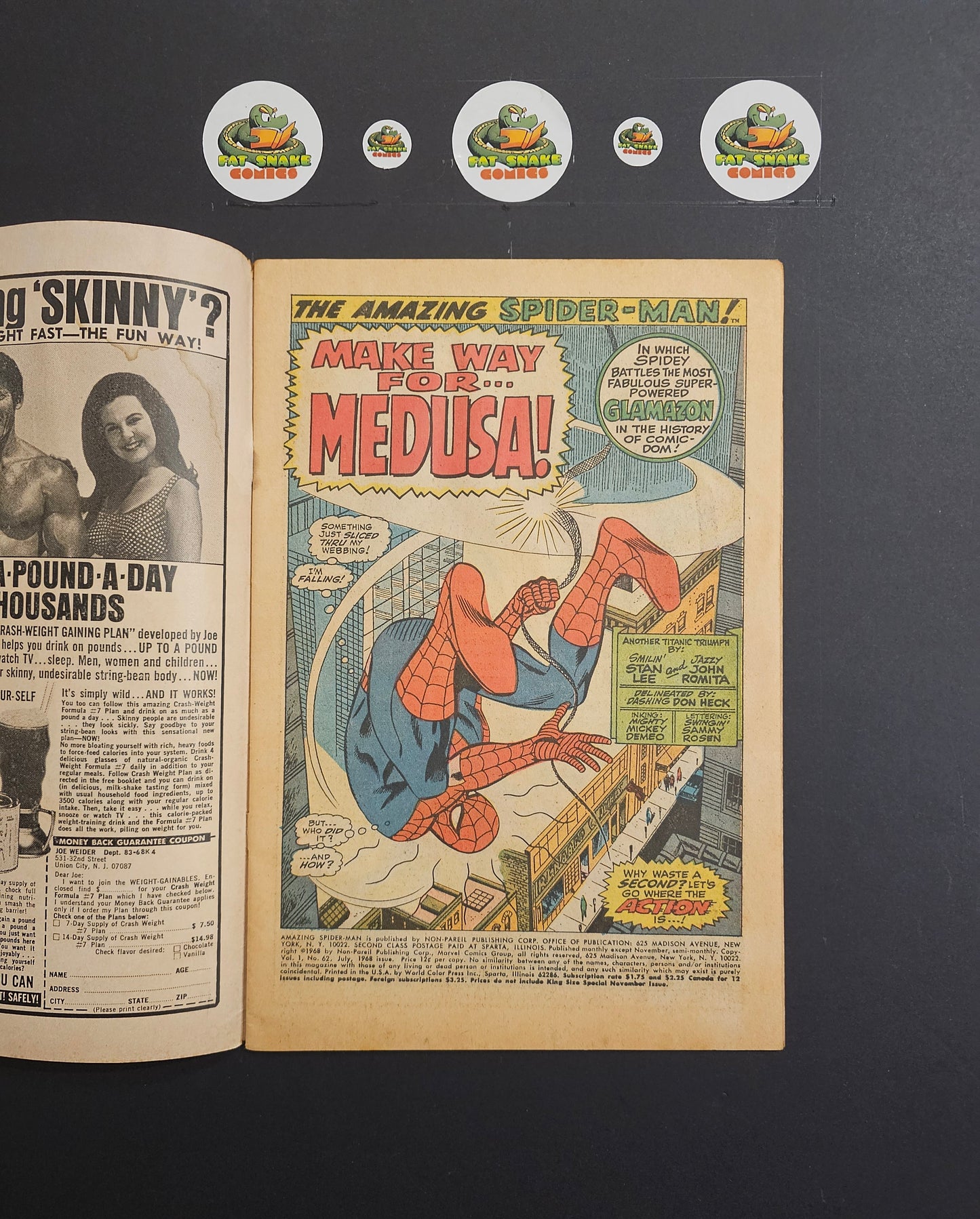 Amazing Spider-Man (Vol.1) #62 Beautiful Medusa Cover Appearance of