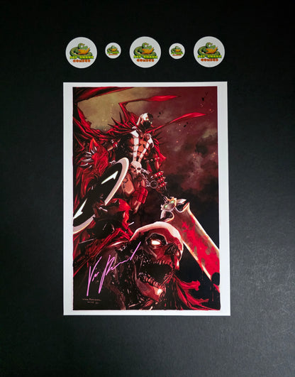 Signed Spawn Art Print x 6 Bundle Von Randal