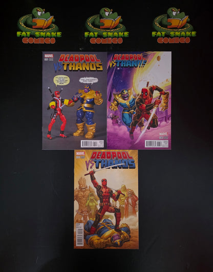 Deadpool vs Thanos (2015) Complete Limited Series #1-#4 + Variant 1B, 3B & 4B
