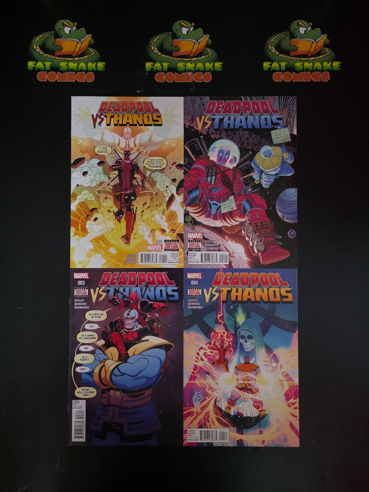 Deadpool vs Thanos (2015) Complete Limited Series #1-#4 + Variant 1B, 3B & 4B