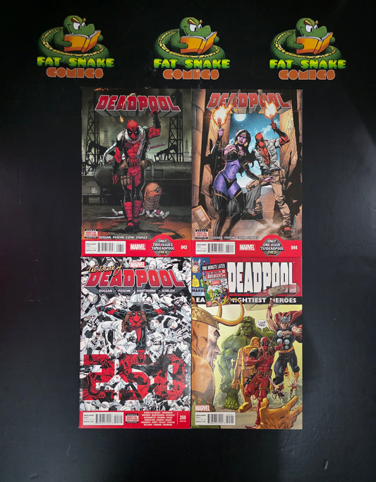 Deadpool (Vol.5, 2012) #43 to #45 + Variant Deadpool Dies