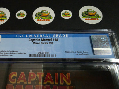 Captain Marvel (2013) #14 CGC 9.6 WP 1st Kamala Khan