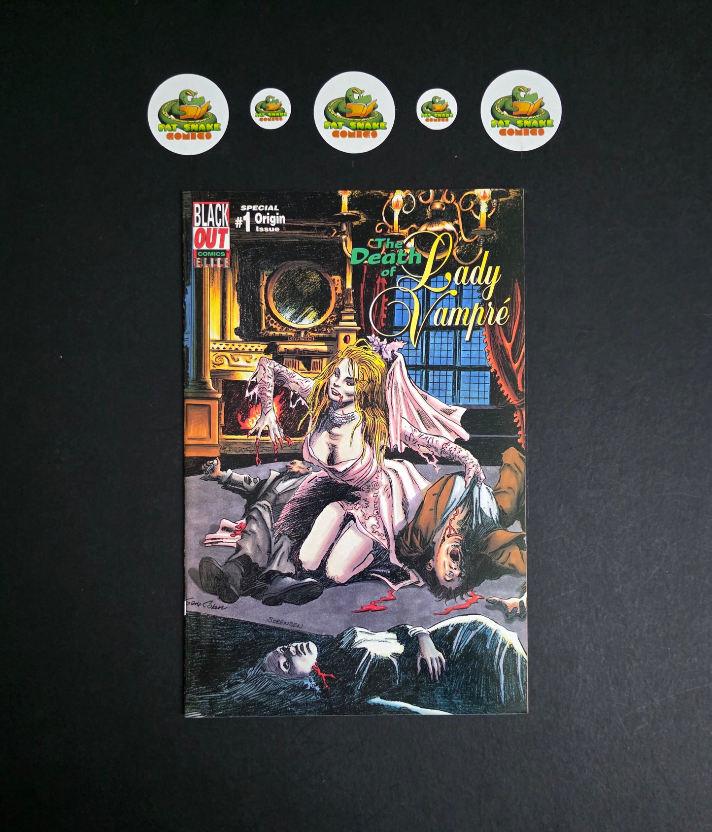 The Death of Lady Vampire (1995) #1 Signed by Writer Bruce Schoengood