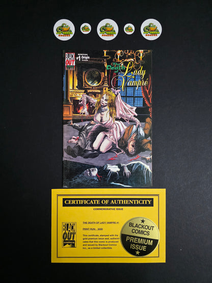The Death of Lady Vampire (1995) #1 Signed by Writer Bruce Schoengood
