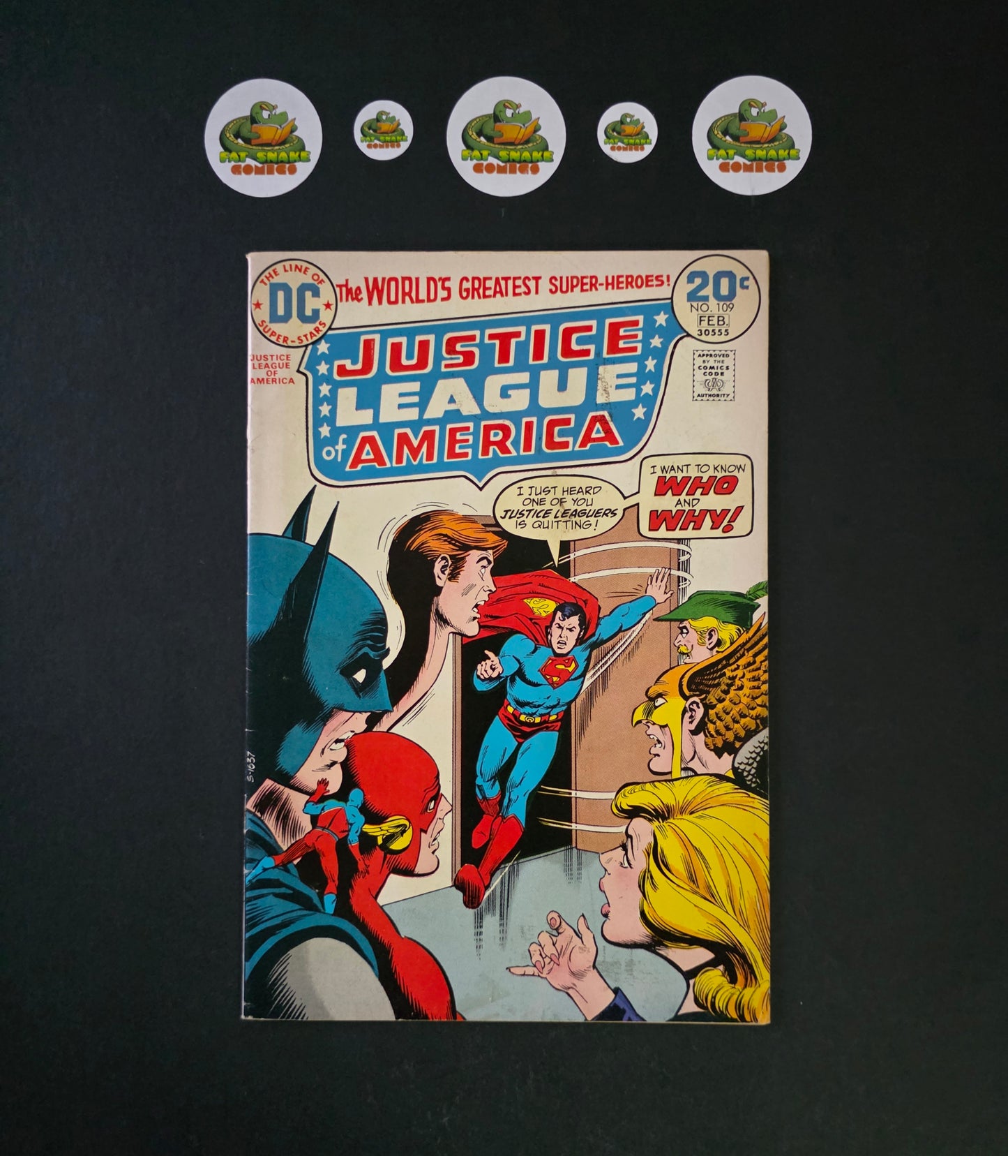Justice League of America (1974) #109 Hawkman Resigns