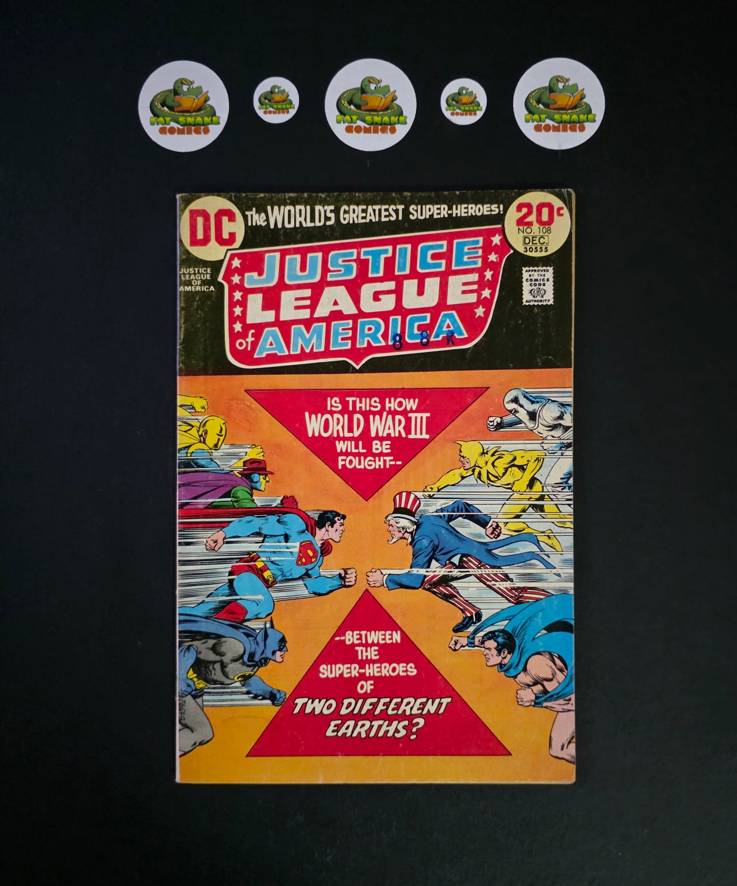 Justice League of America (1974) #108 1st Appearance of GA Uncle Sam