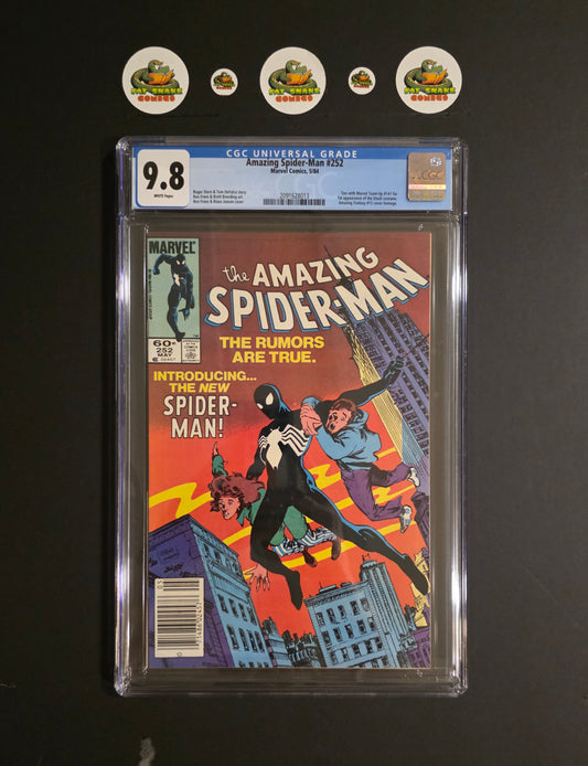 Amazing Spider-Man (Vol.1) #252 CGC 9.8 Newsstand 1st Black Costume