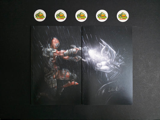 Deadpool / Batman #1 (2025) NYCC 2025 "Red-Soaked" Virgin Connecting Cover