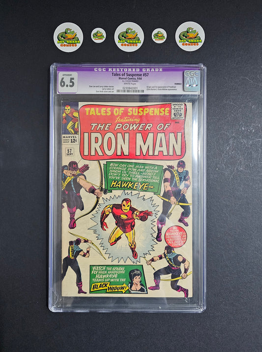Tales of Suspense (1964) #57 CGC 6.5 WP Origin & 1st Appearance of Hawkeye (Client Barton)