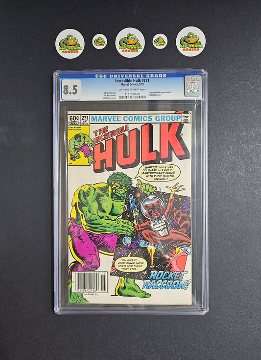 Incredible Hulk (1982) #271 CGC 8.5 OWWP 1st Comic Book Appearance of Rocket Raccoon