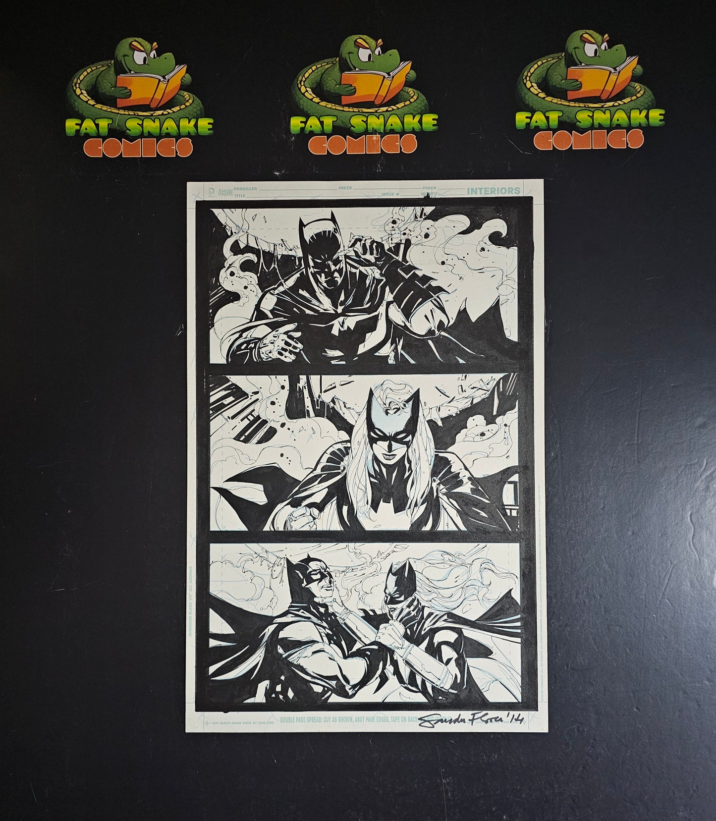 Batwoman N52 Original Art Page by Sandru Florea