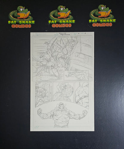 Smallville Issue 4 Page 4 Batman vs Bane OA by Edgar Salazar